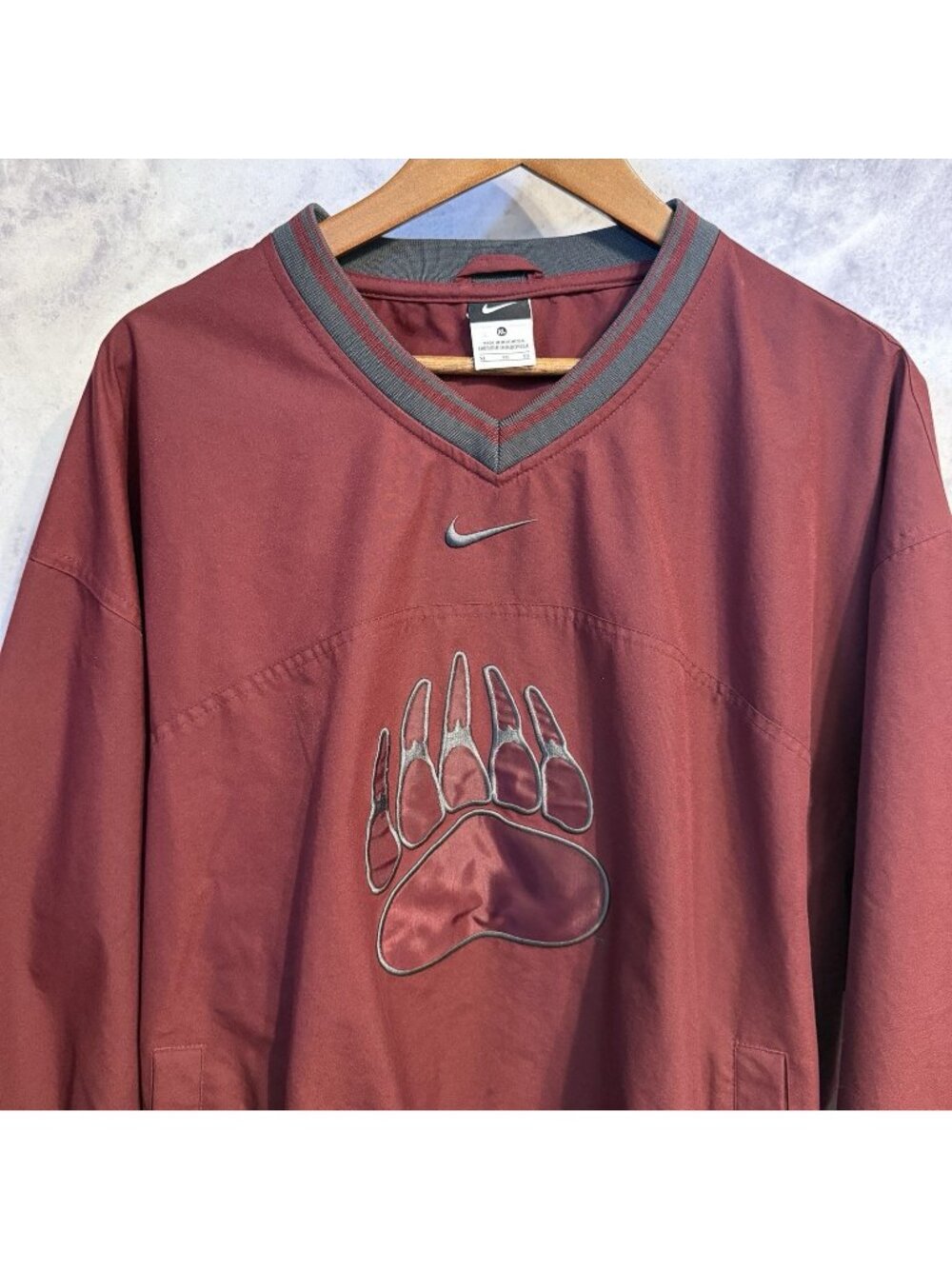 Nike University of Montana Grizzlies Windbreaker Jacket Mens XL Maroon